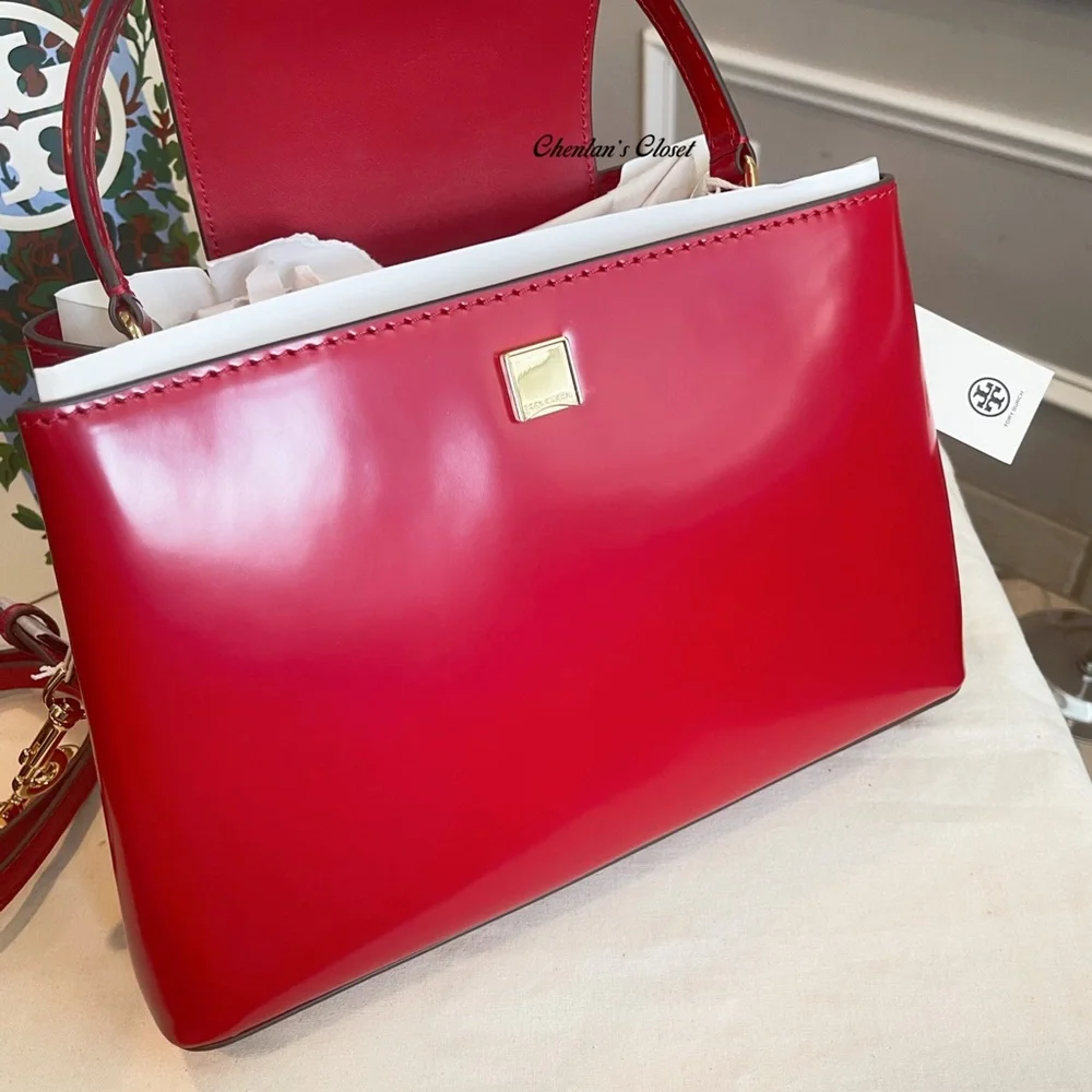 🔥NeW! $598 Tory Burch Britten Satchel - Picture 7 of 14